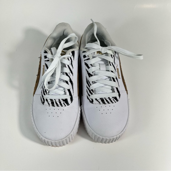Puma Women's Carina Animal Mix Platform Cheetah Zeebra Stripe Sneakers 6.5 - Picture 3 of 7